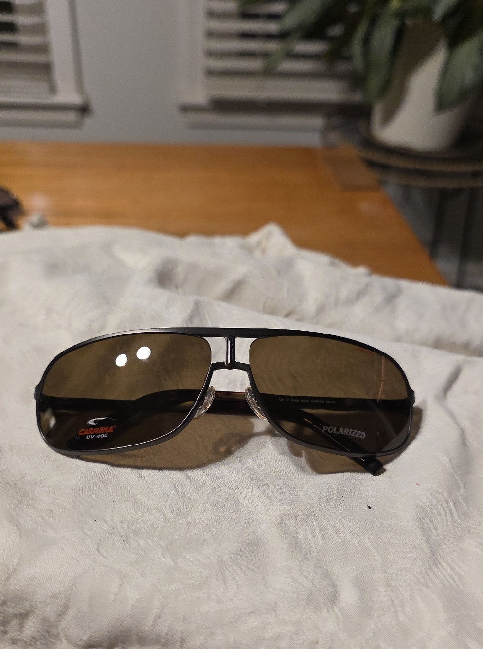 Carrera Polarized Aviator Sunglasses - Brown Lenses